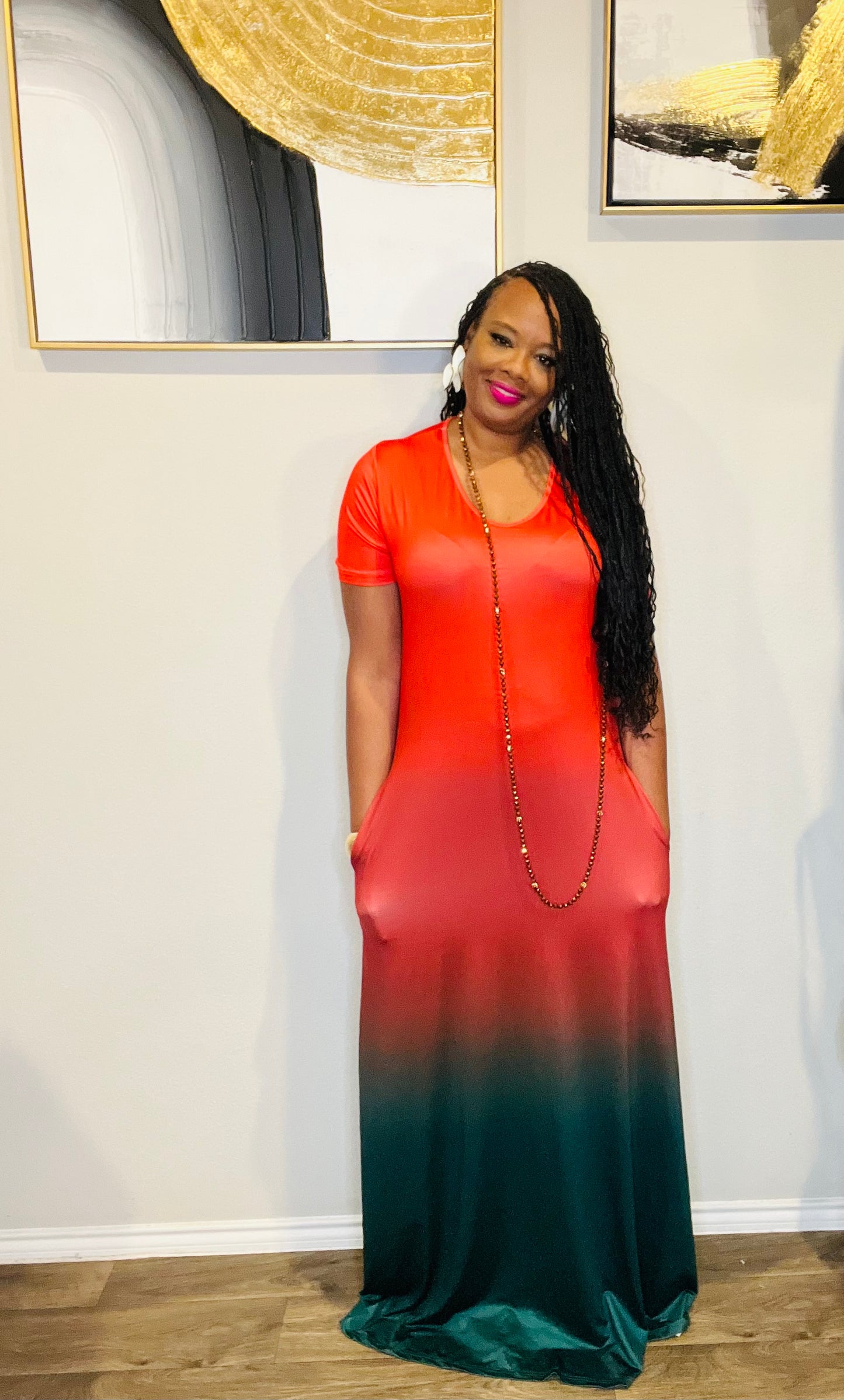 Extra long maxi dress