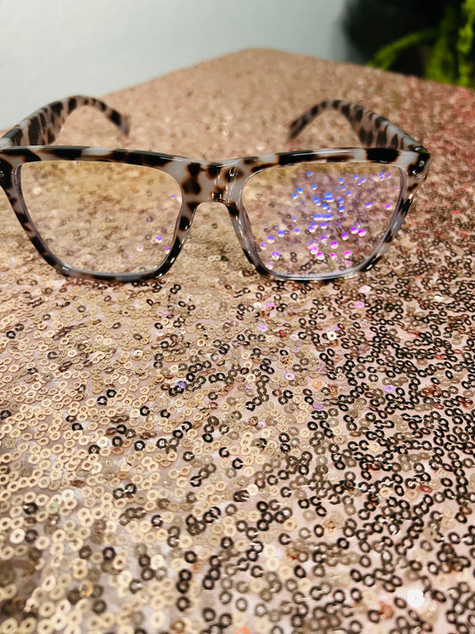 Leopard framed glasses