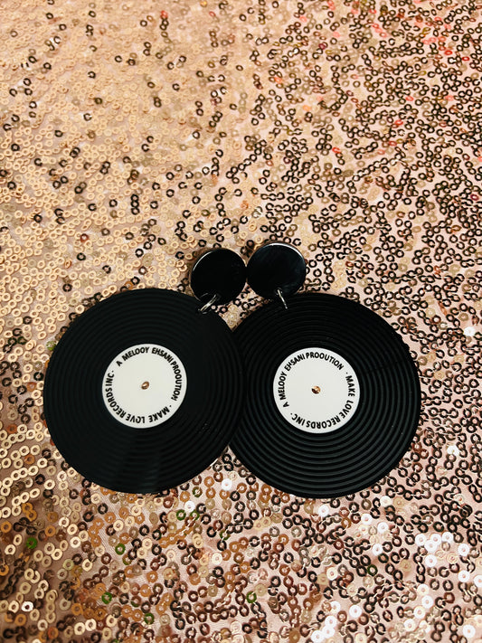 Record earrings
